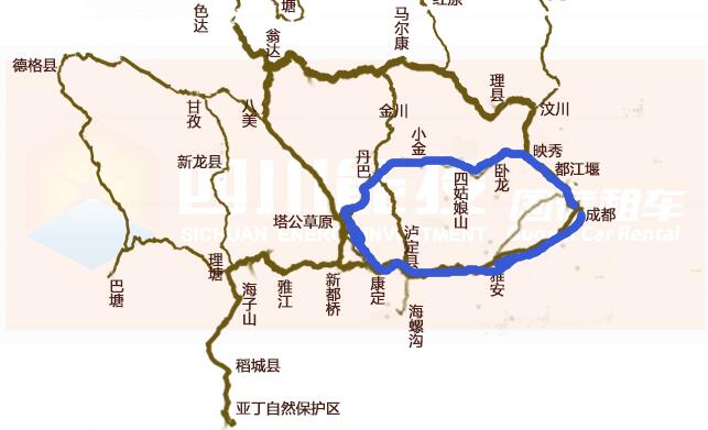 川西小環(huán)線(xiàn)地圖